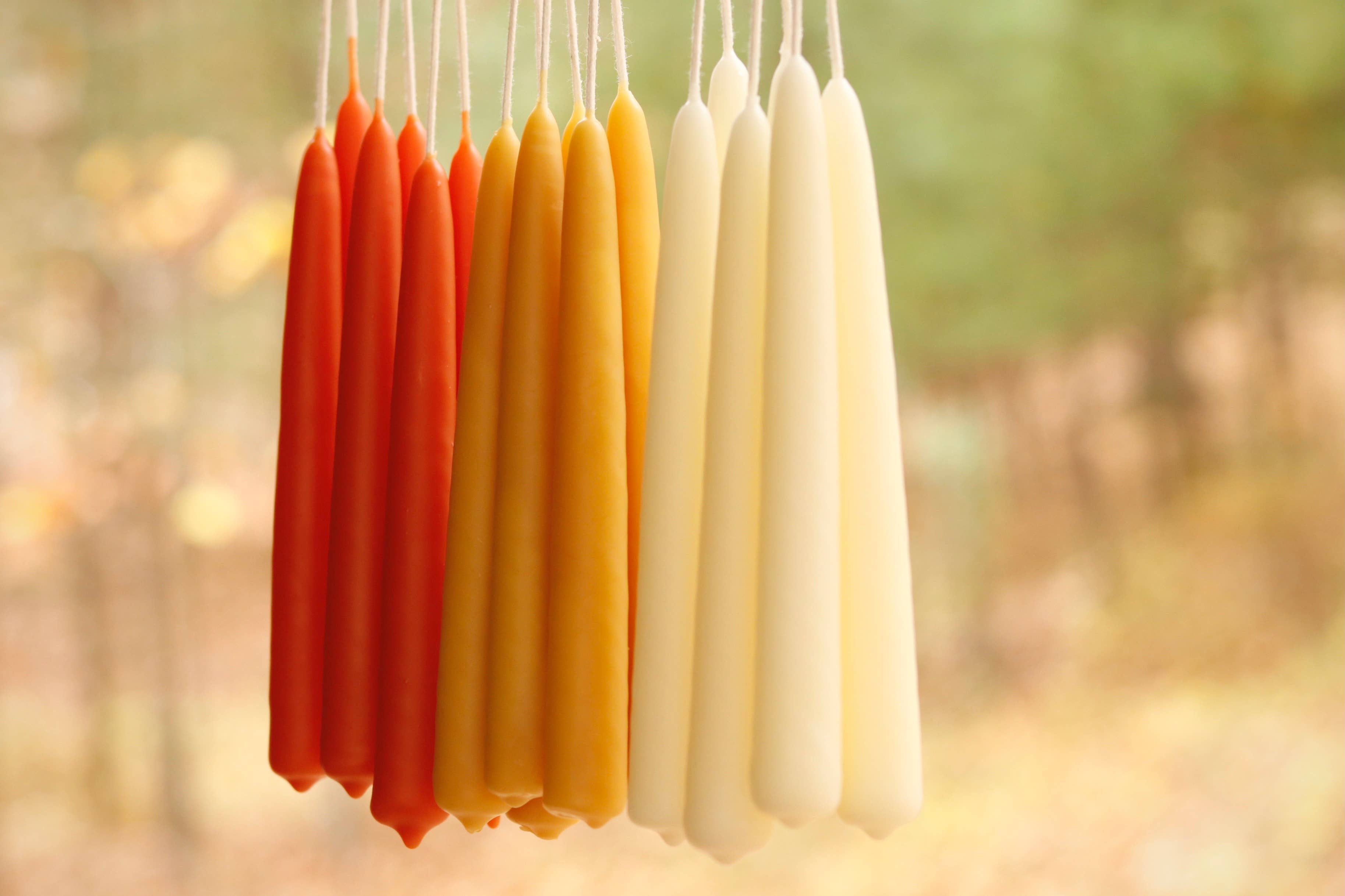 7" Taper Candle / Candlestick / Dinner Candle / Beeswax: Black