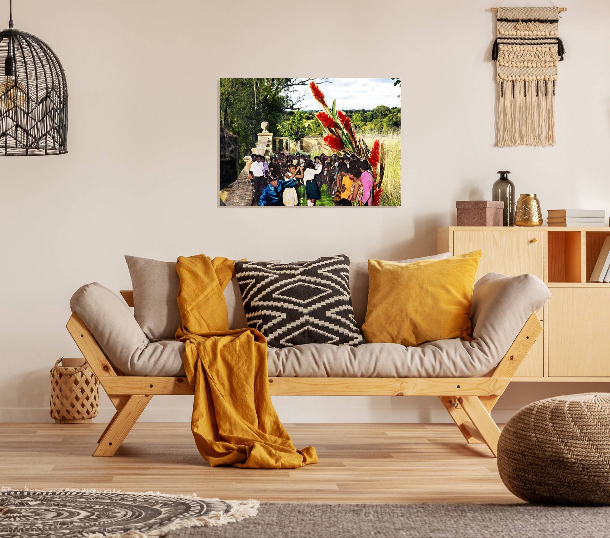 Kids Dancing Celebration Art Print: 14″ × 11″