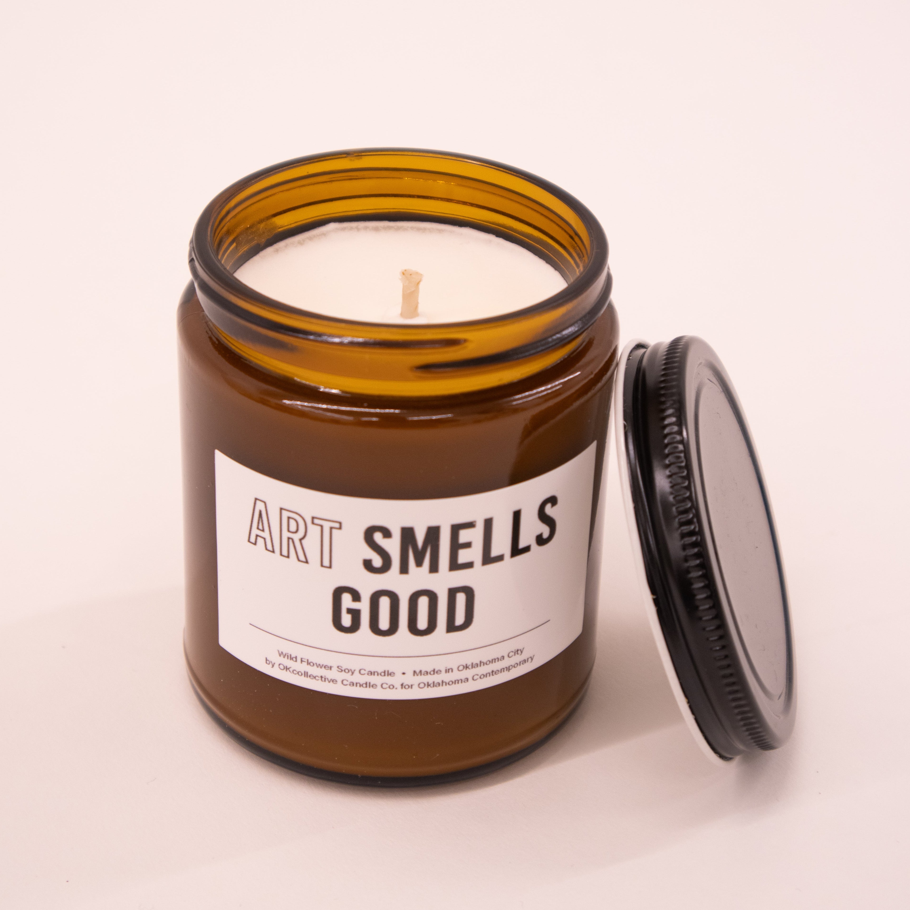 Custom "Art Smells Good" Candle - Wildflower Scent