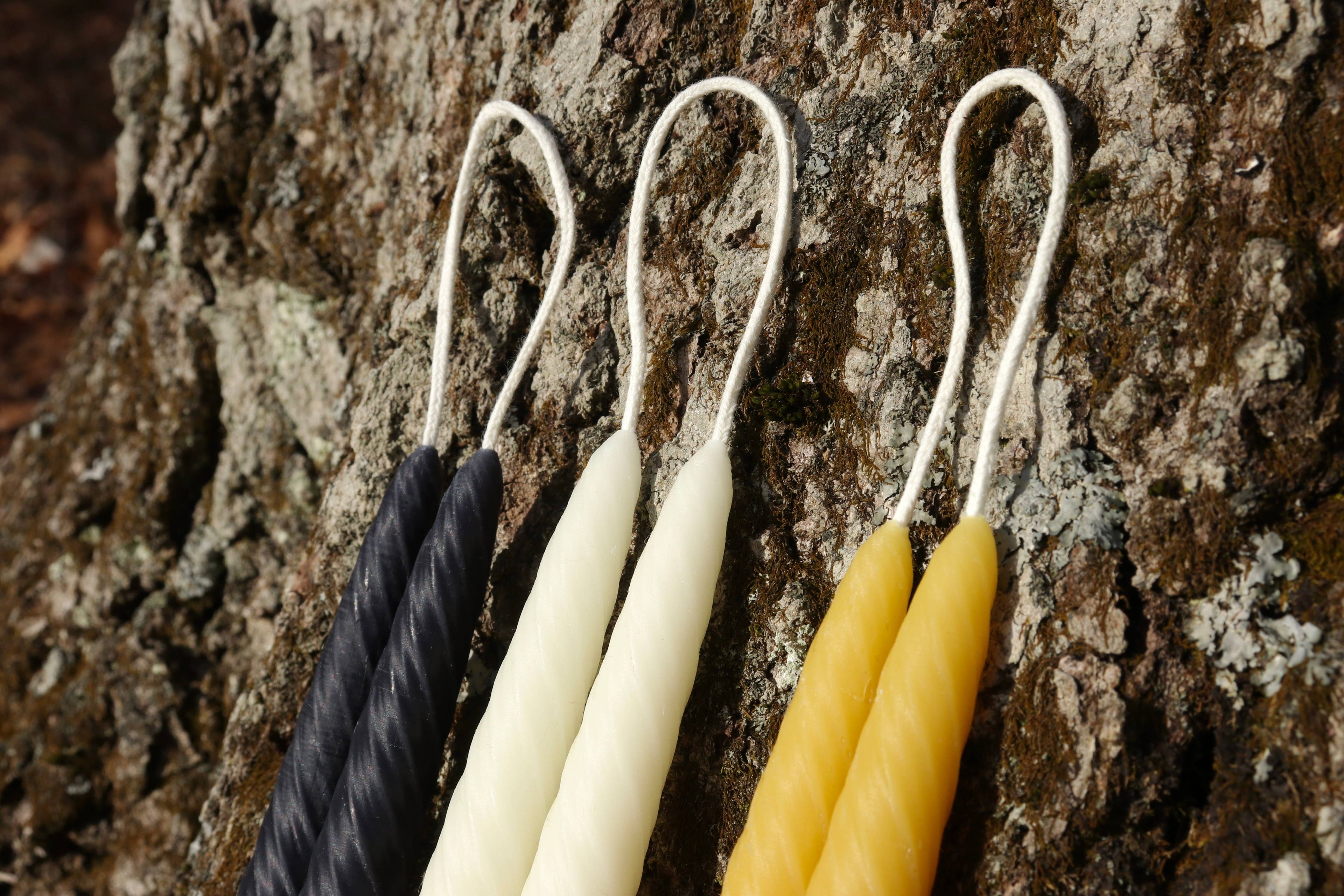 10" Swirl Taper / Candlestick / Dinner Candle  / Beeswax: White