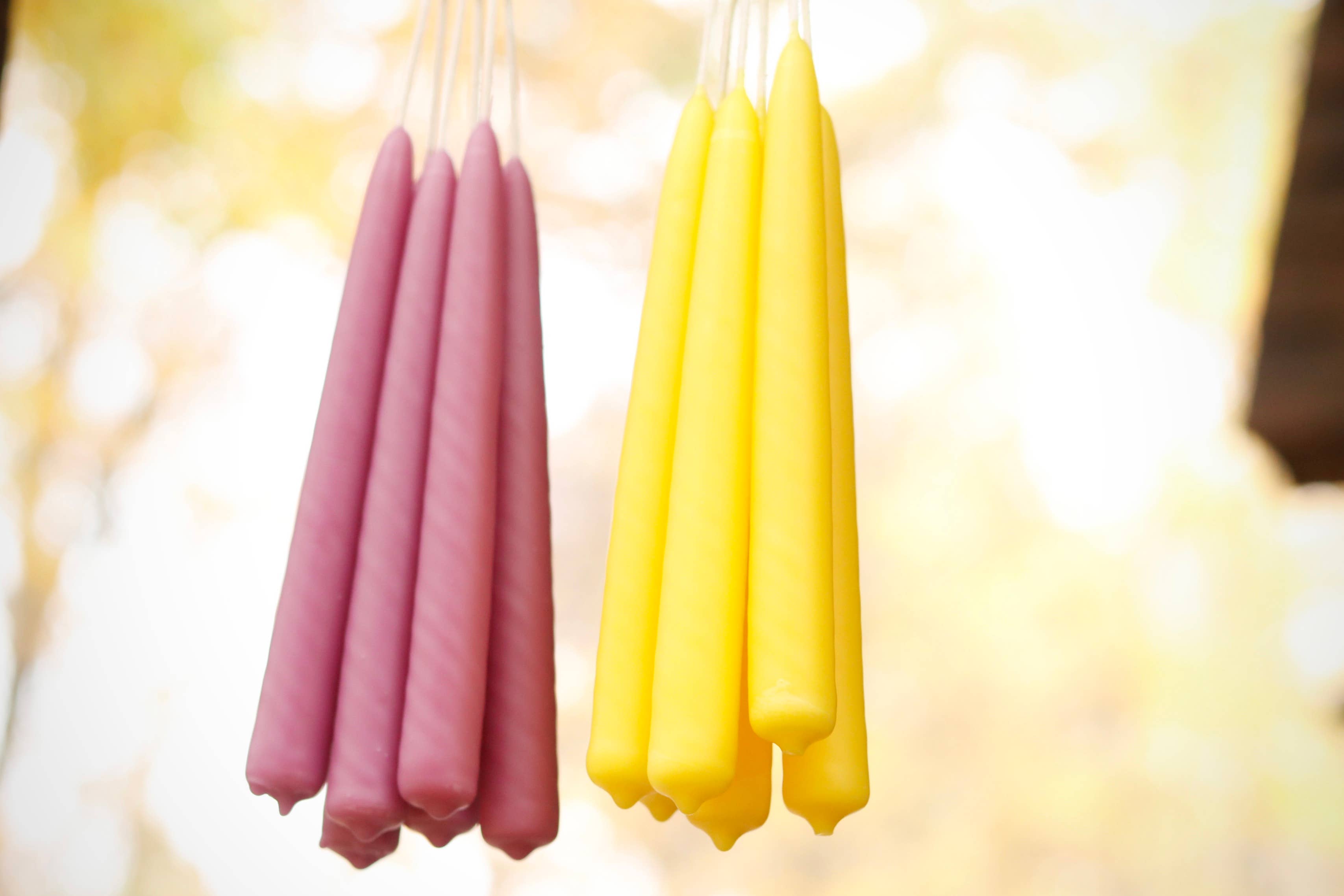 7" Taper Candle / Candlestick / Dinner Candle / Beeswax: Black