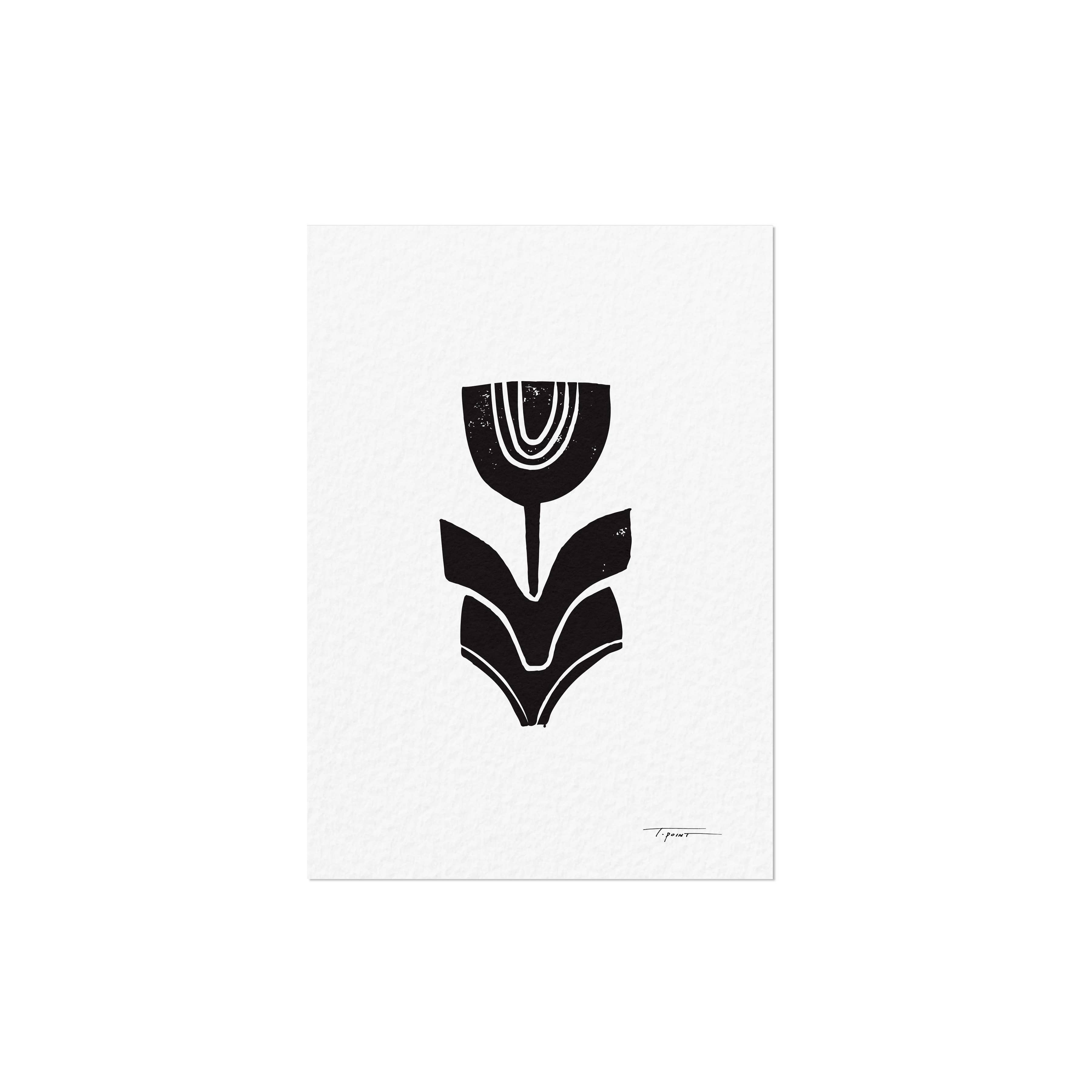 Abstract Tulip Mini Block Print