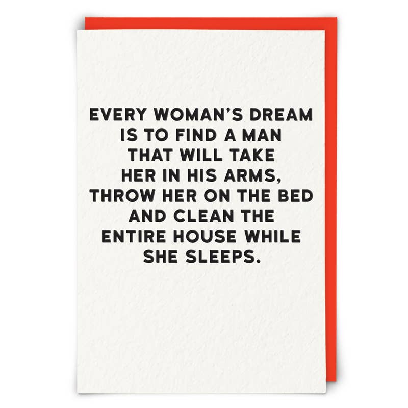 Womens Dream Humor Greeting Card
