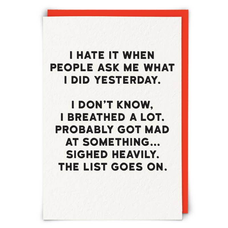 Sighed Humor Greeting Card