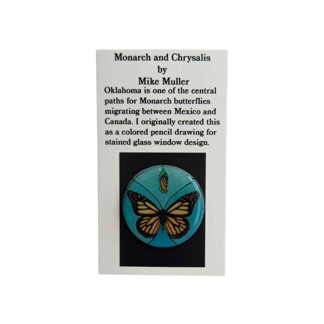 Monarch and Chrysalis Pin