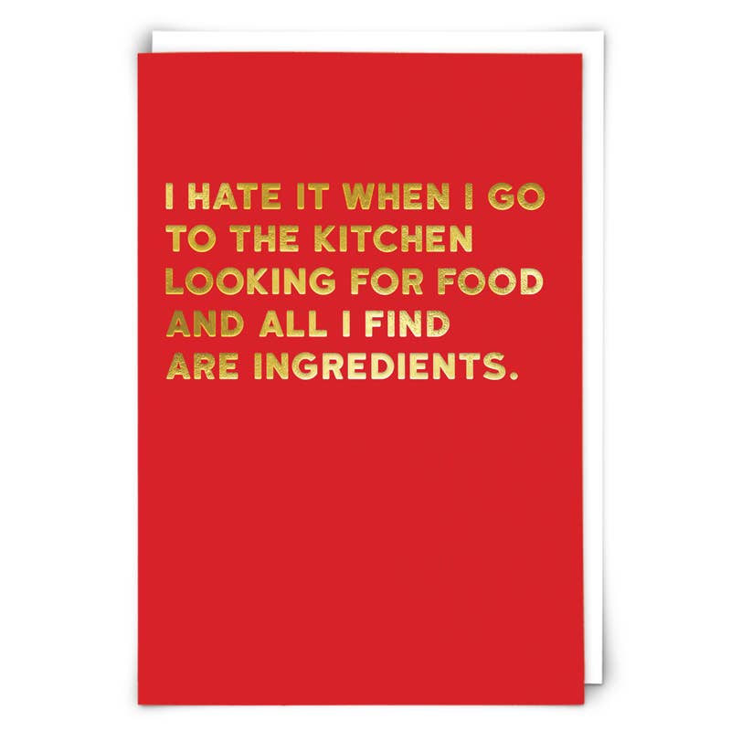 Ingredients Humor Greeting Card