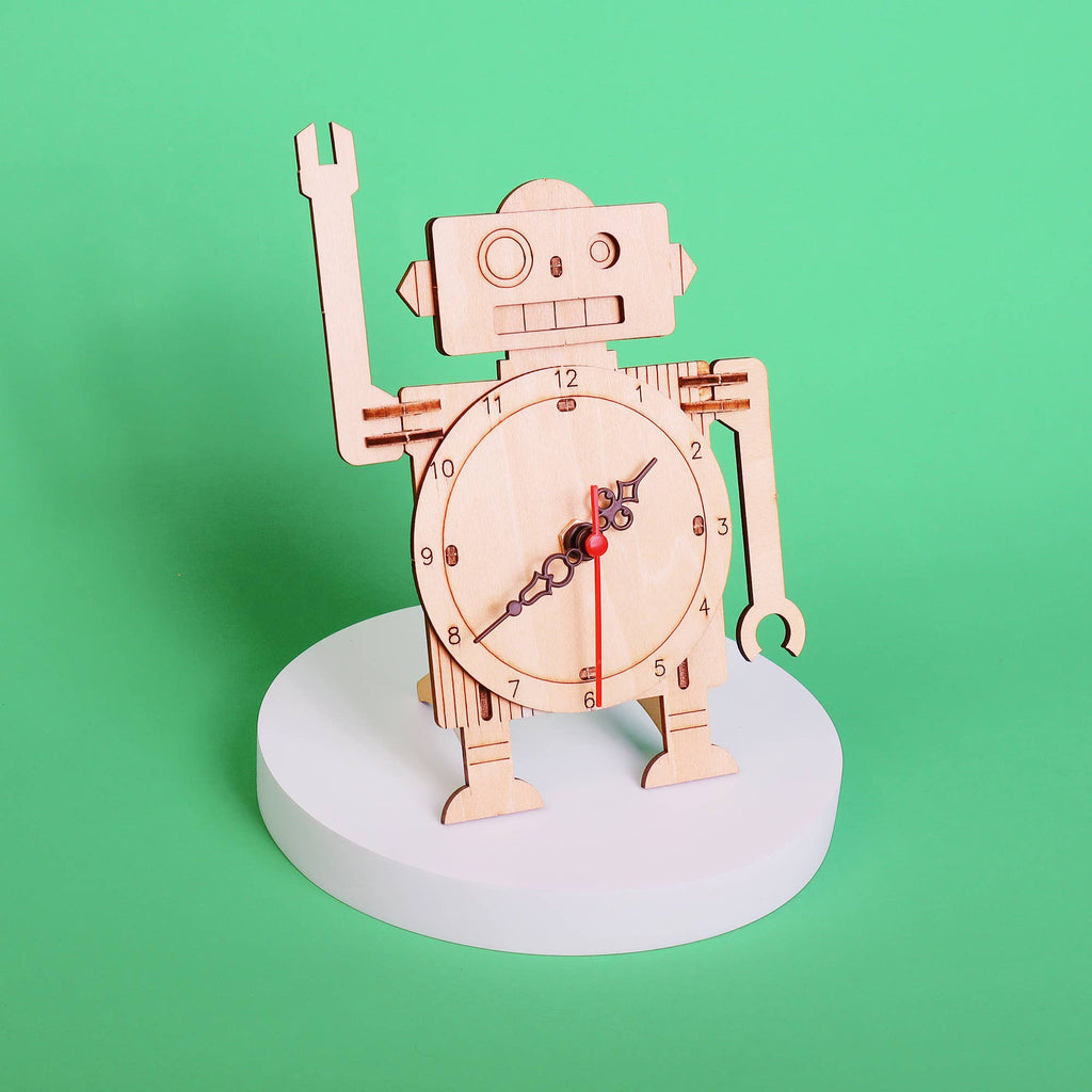Robot Clock DIY Kit, Educational STEM Toy for Kid, Craft Kit