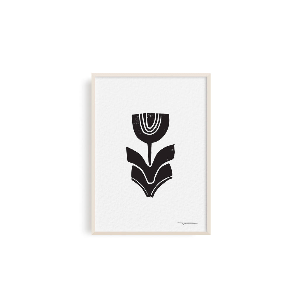 Abstract Tulip Mini Block Print