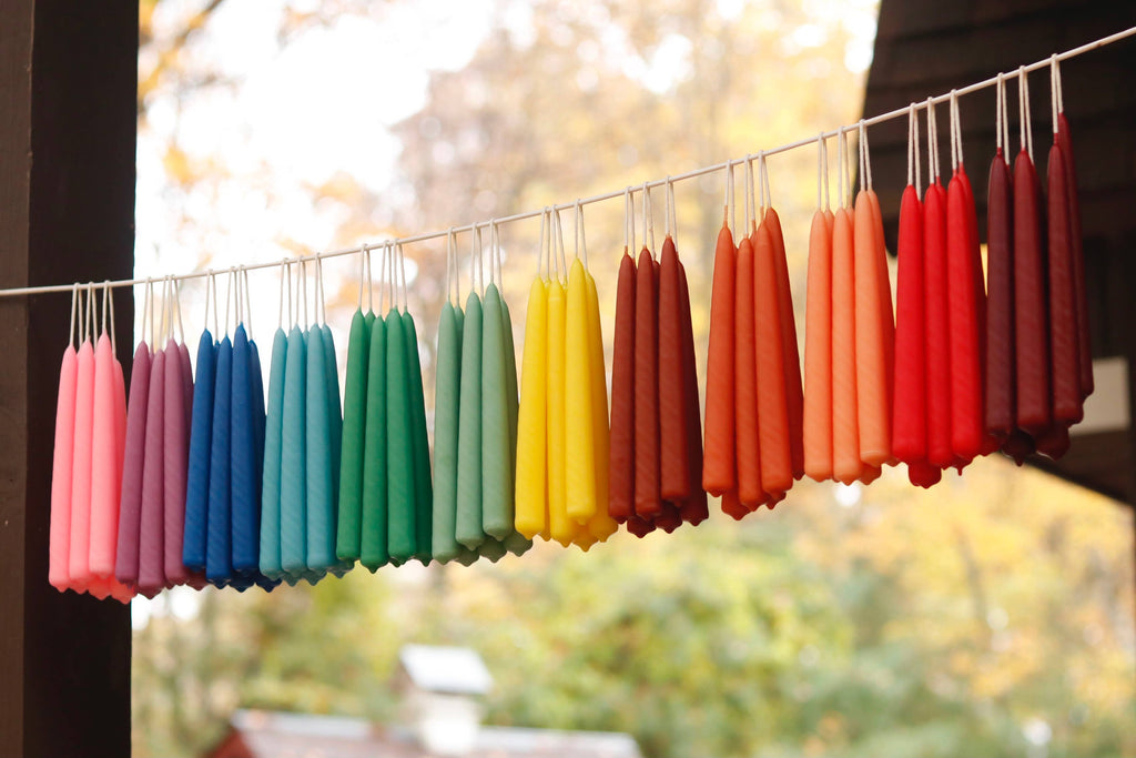 7" Taper Candle / Candlestick / Dinner Candle / Beeswax: Black