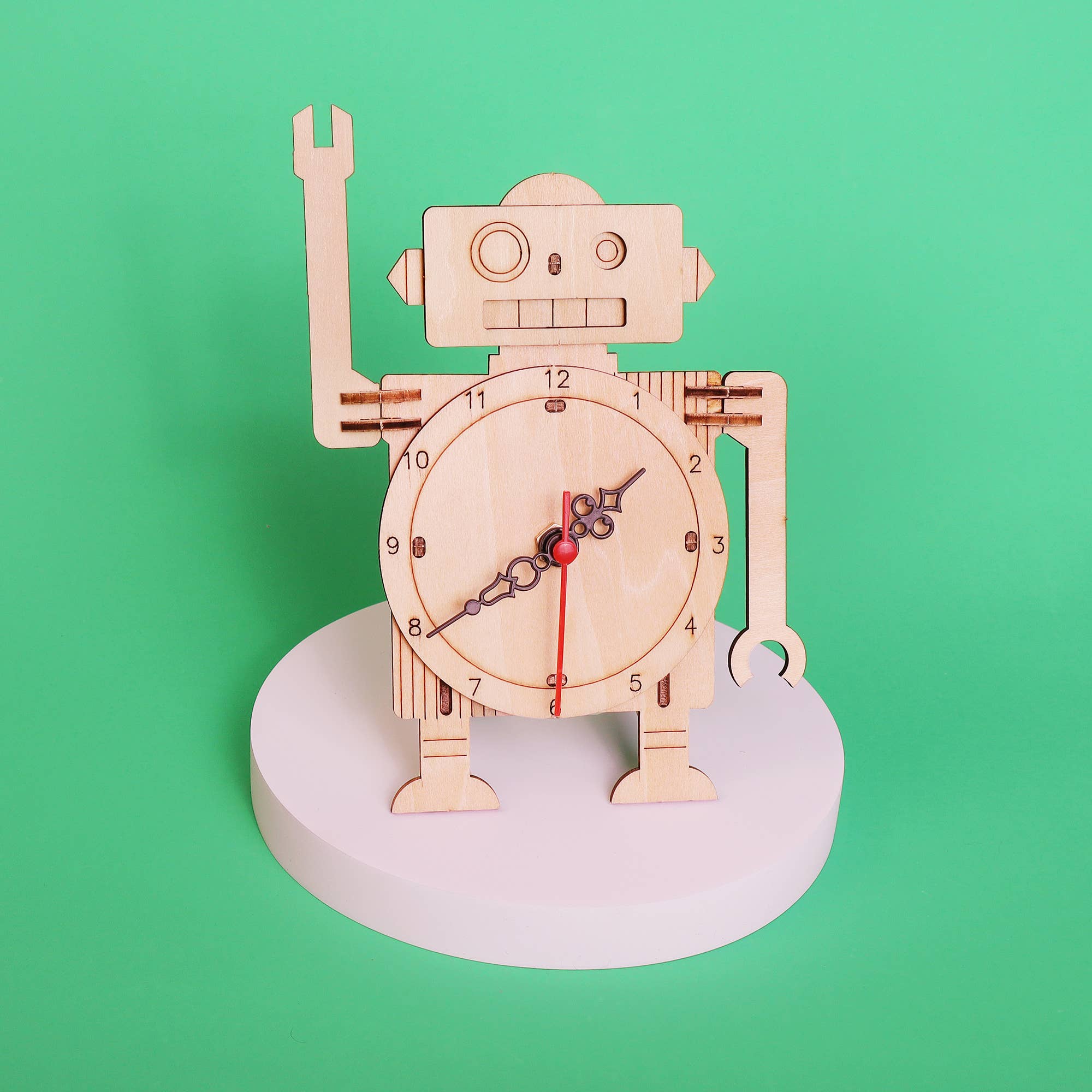 Robot Clock DIY Kit, Educational STEM Toy for Kid, Craft Kit
