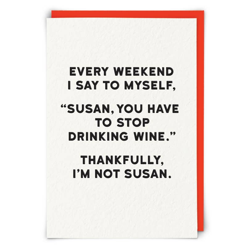 Susan Humor Greeting Card