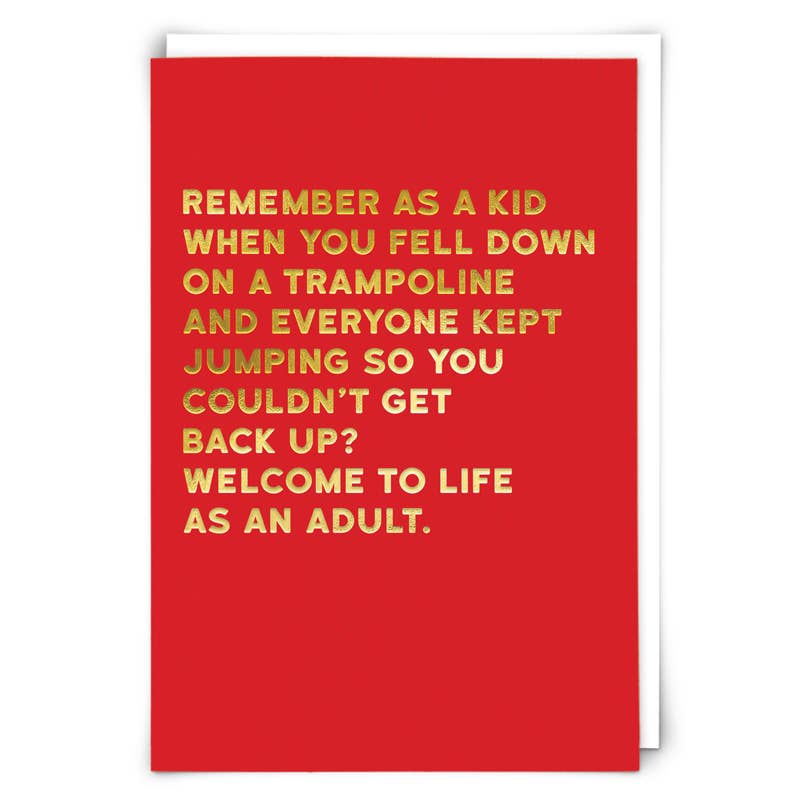 Trampoline Greeting Card