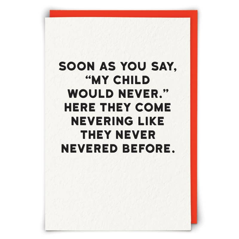 Never Greeting Card