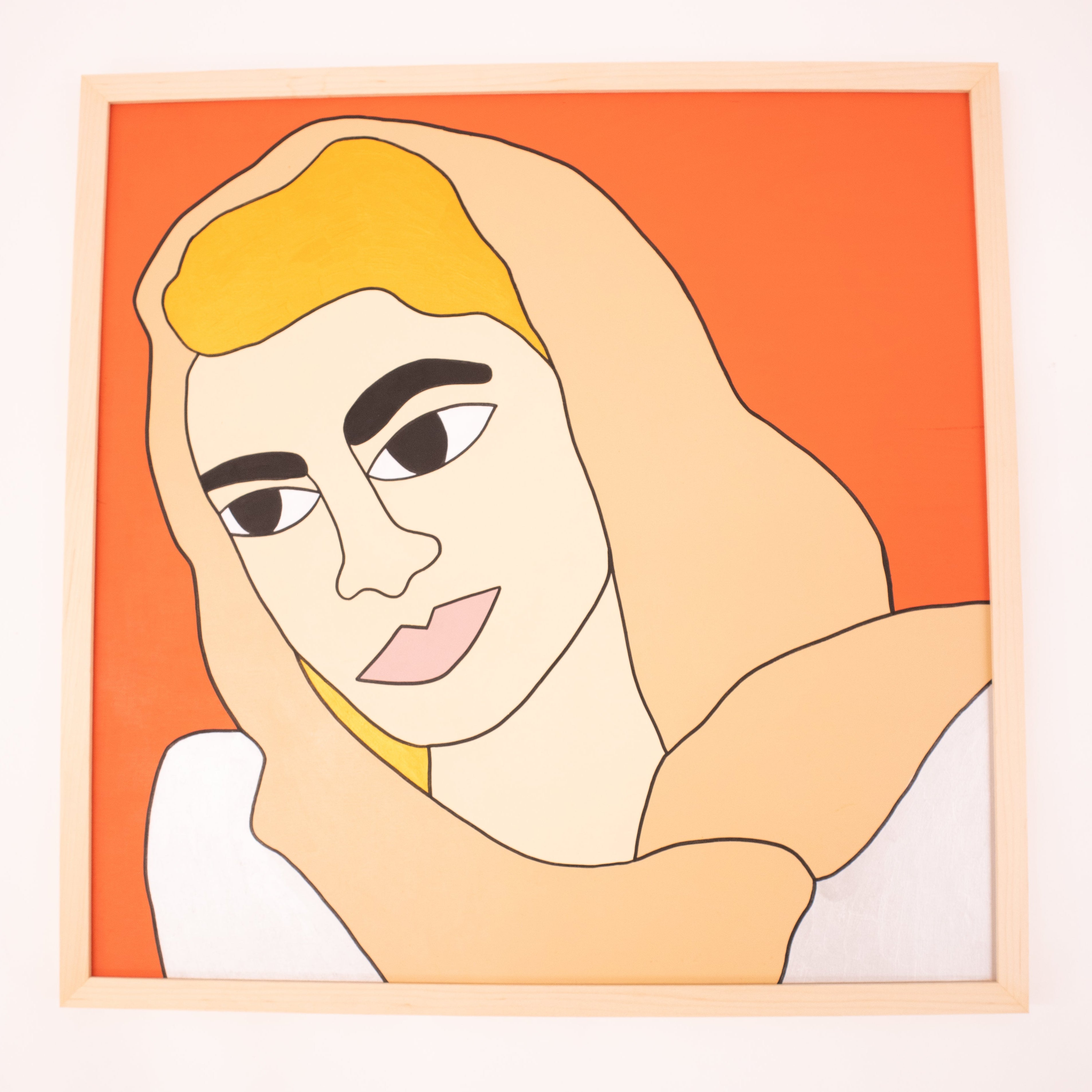 Melissa Jacobs Paintings: "Woman with Scarf (Silver Dress)"