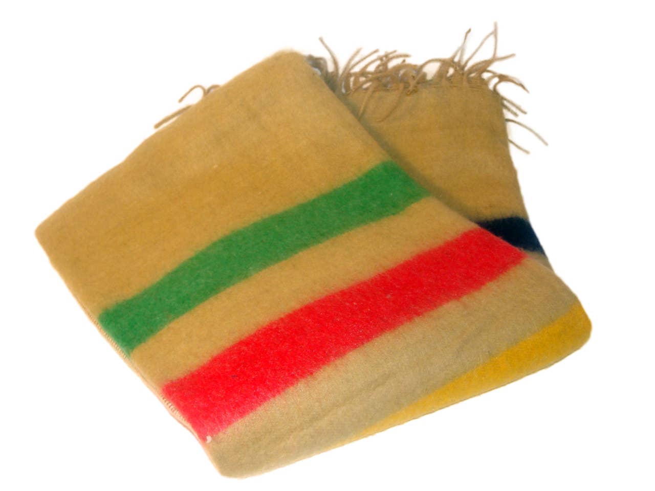 Ultra Soft Brushed Trade Tan Alpaca Blanket Striped Fringed